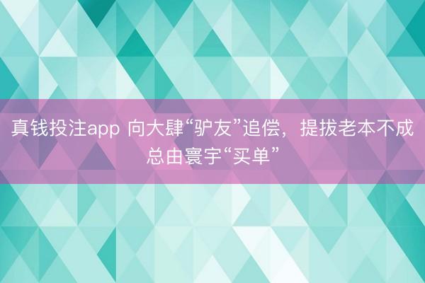真钱投注app 向大肆“驴友”追偿，提拔老本不成总由寰宇“买单”
