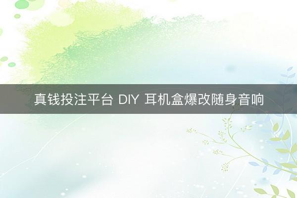 真钱投注平台 DIY 耳机盒爆改随身音响
