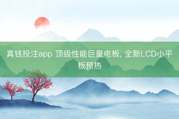 真钱投注app 顶级性能巨量电板, 全新LCD小平板预热