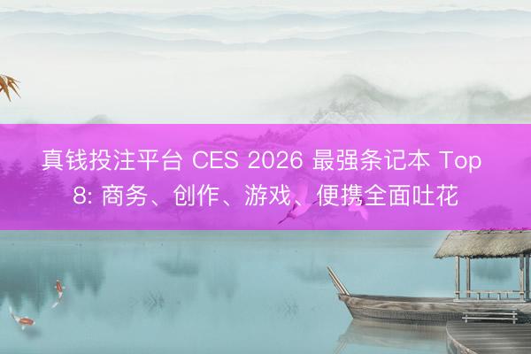 真钱投注平台 CES 2026 最强条记本 Top 8: 商务、创作、游戏、便携全面吐花