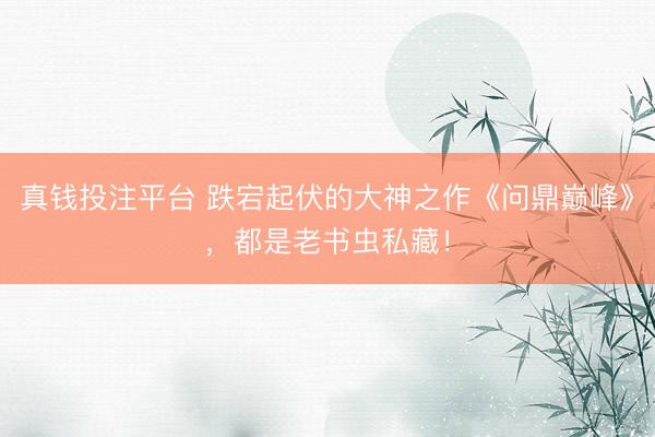 真钱投注平台 跌宕起伏的大神之作《问鼎巅峰》，都是老书虫私藏！