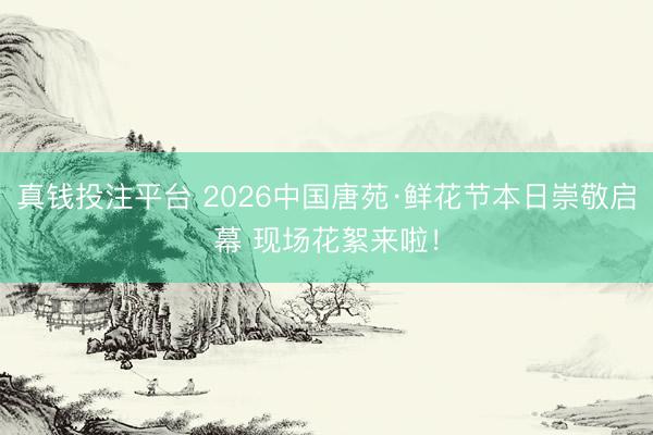 真钱投注平台 2026中国唐苑·鲜花节本日崇敬启幕 现场花絮来啦！