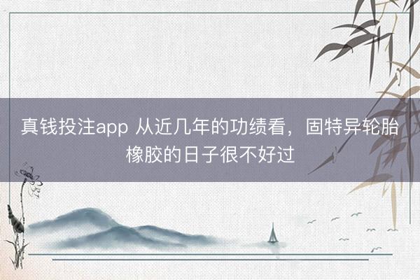 真钱投注app 从近几年的功绩看，固特异轮胎橡胶的日子很不好过