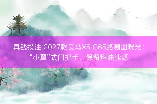 真钱投注 2027款良马X5 G65路测图曝光:“小翼”式门把手,保留燃油能源