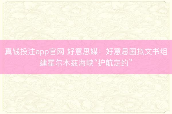 真钱投注app官网 好意思媒：好意思国拟文书组建霍尔木兹海峡“护航定约”