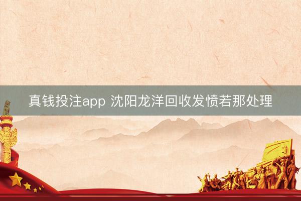 真钱投注app 沈阳龙洋回收发愤若那处理