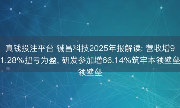 真钱投注平台 铖昌科技2025年报解读: 营收增91.28%扭亏为盈， 研发参加增66.14%筑牢本领壁垒