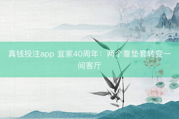 真钱投注app 宜家40周年：两个靠垫套转变一间客厅