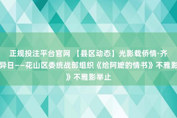 正规投注平台官网 【县区动态】光影载侨情·齐心向异日——花山区委统战部组织《给阿嬷的情书》不雅影举止