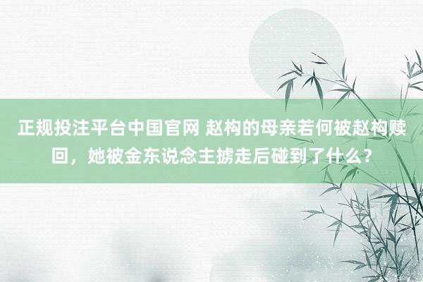 正规投注平台中国官网 赵构的母亲若何被赵构赎回,她被金东说念主掳走后碰到了什么?