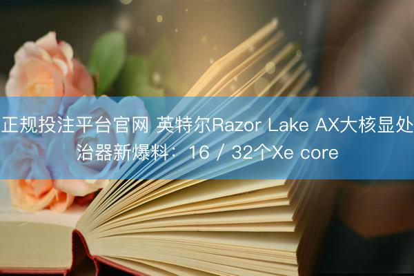 正规投注平台官网 英特尔Razor Lake AX大核显处治器新爆料:16 / 32个Xe core