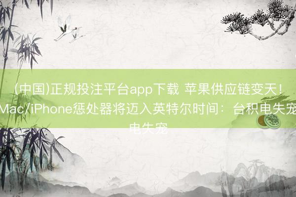 (中国)正规投注平台app下载 苹果供应链变天!Mac/iPhone惩处器将迈入英特尔时间:台积电失宠