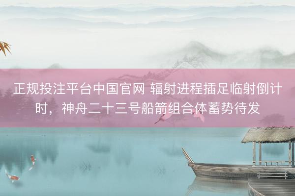 正规投注平台中国官网 辐射进程插足临射倒计时，神舟二十三号船箭组合体蓄势待发