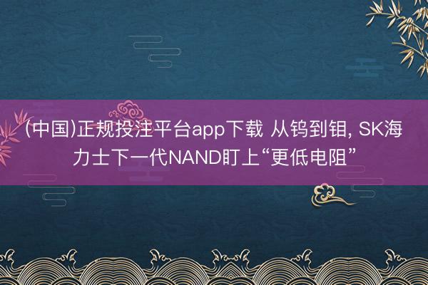 (中国)正规投注平台app下载 从钨到钼, SK海力士下一代NAND盯上“更低电阻”